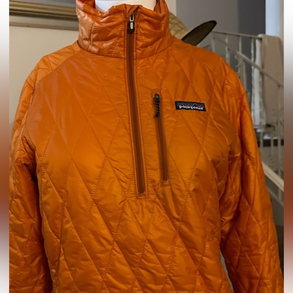 PATAGONIA Nano Puff Pullover Jacket Diamond Quilted Orange Women's Size S - Picture 10 of 11